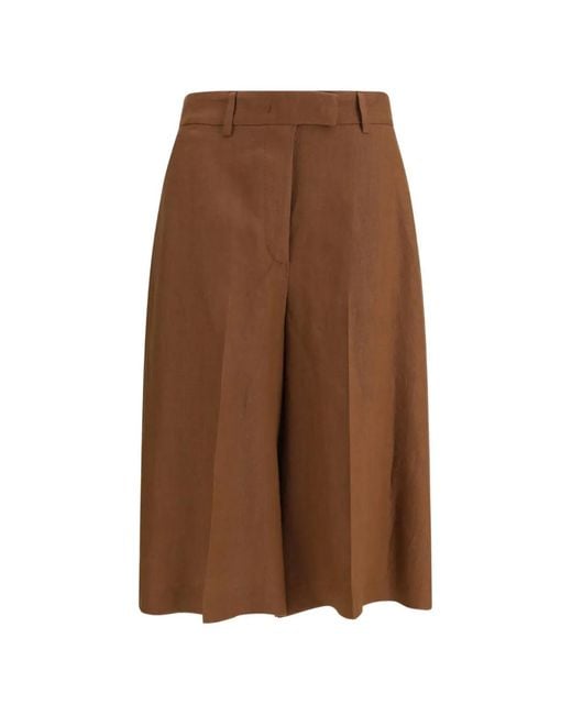 Lardini Brown Culottes Shorts