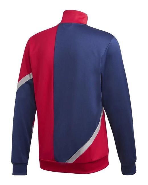 Adidas Red Striped Zip Lightweight Jacket for men