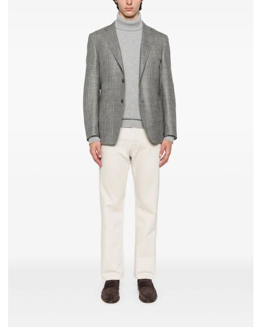Fedeli Gray Turtleneck Sweater for men