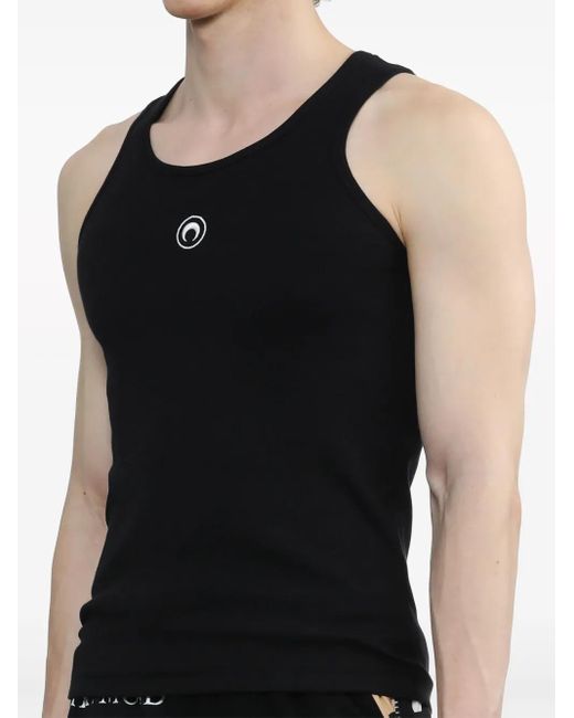 MARINE SERRE Tanktop Aus Bio-Baumwolle in Black für Herren