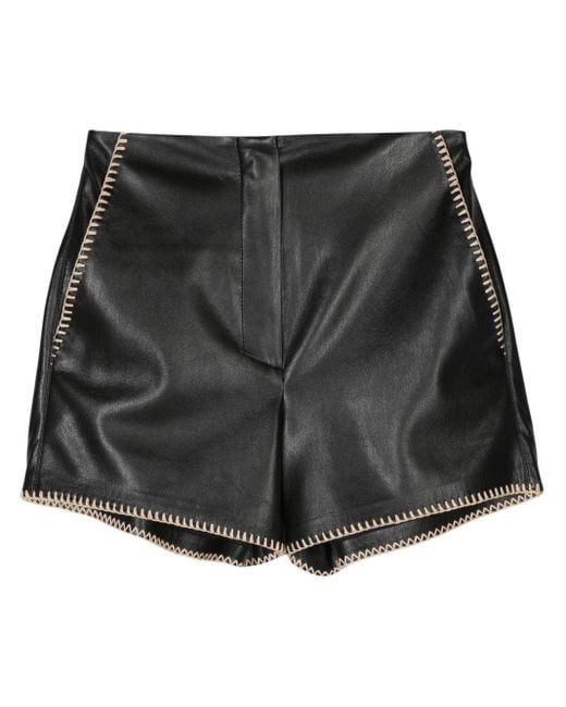 Pantalones cortos Elza con ribetes Nanushka de color Black