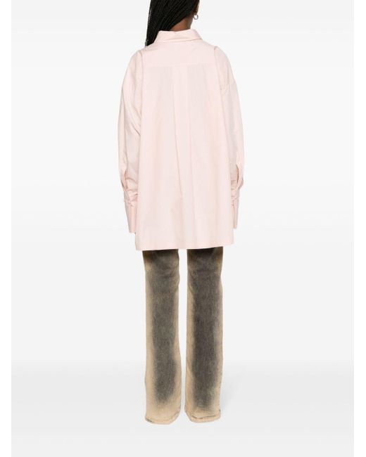 The Attico Diana Oversized Blouse in het Pink