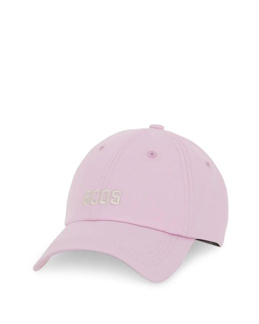Gcds Pink Logo-Detail Cotton Baseball Cap