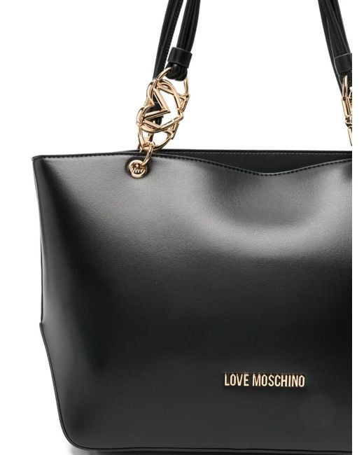 Love Moschino チェーンリンク ハンドバッグ Black