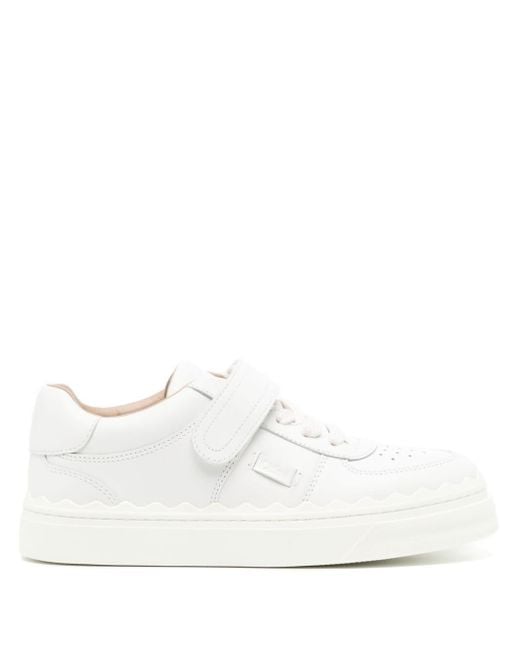 Chloé Lauren Sneakers Met Klittenband in het White