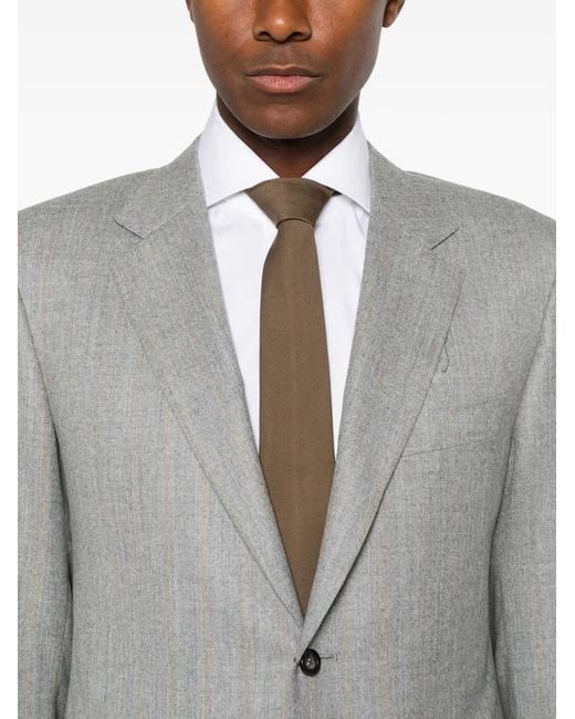 Canali Gray Pinstripe Single-Breasted Suit for men