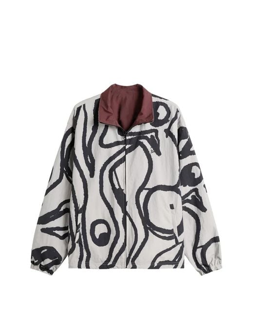 by Parra White Freak Scene Reversible Jacket for men