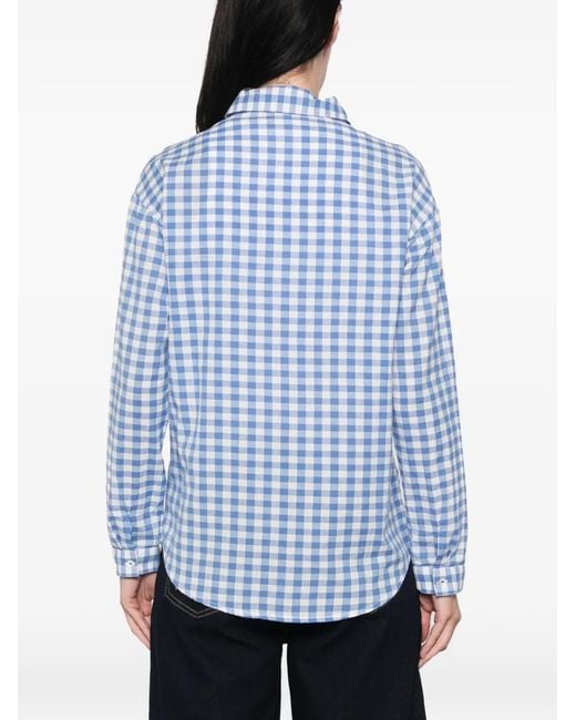MAISON 123 Blue Chemise Marilou À Carreaux