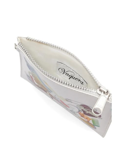 VAQUERA ファスナー財布 White