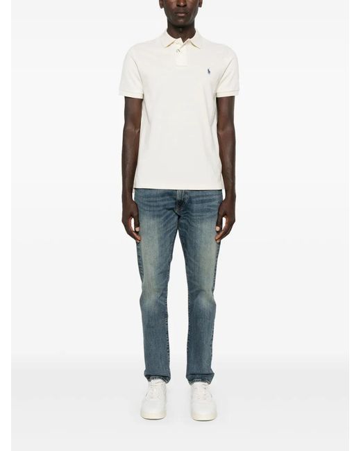 Polo Ralph Lauren Polo Pony-Motif Polo Shirt in White for Men | Lyst
