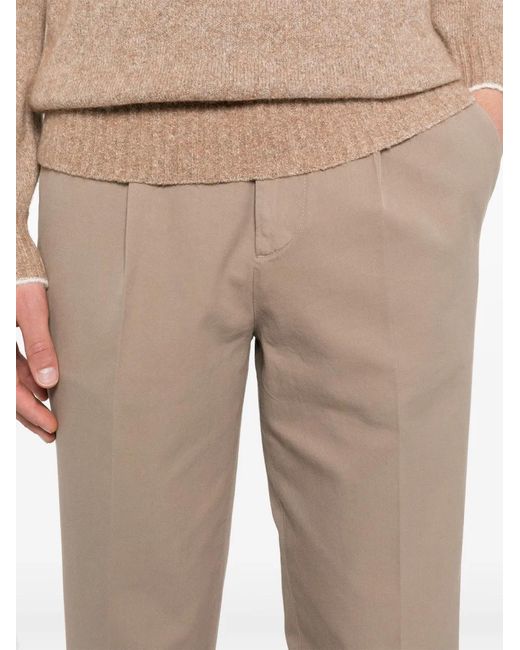Brunello Cucinelli Natural Cotton Chino Trousers for men