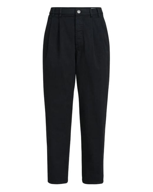 Brunello Cucinelli Black Double-Pleats Five-Pocket Trousers for men
