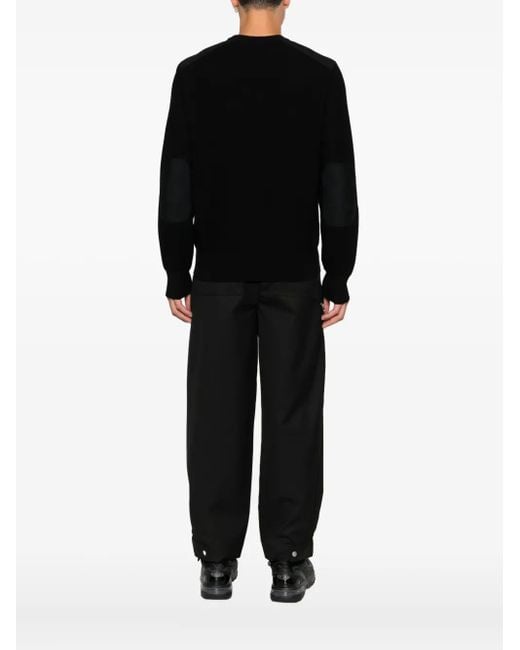 Moose Knuckles Black Patch-Pocket Sweater for men