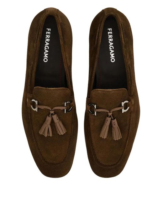 Mocassini Con Nappa di Ferragamo in Brown da Uomo