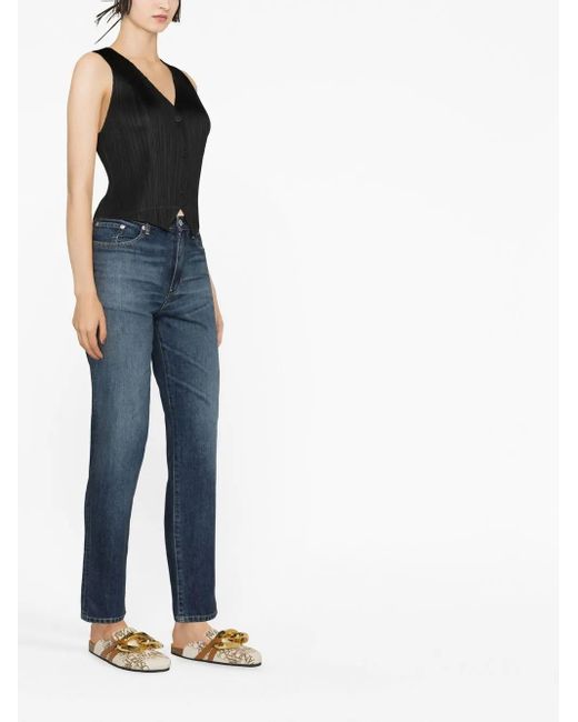 KENZO ミッドライズ ストレートジーンズ Blue