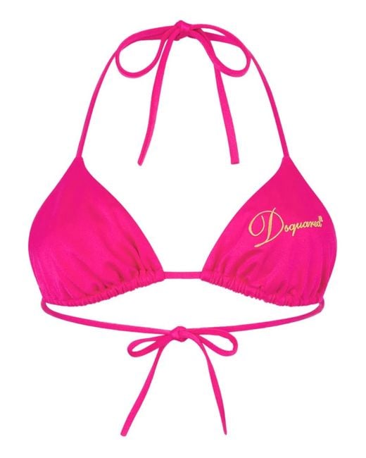 DSquared² Pink Signature Triangle Top