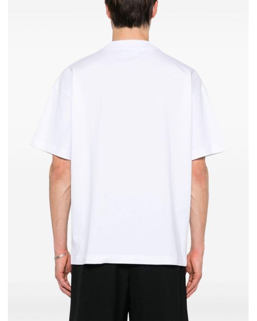 T-shirt en coton à imprimé palmier BLUE SKY INN pour homme en coloris White