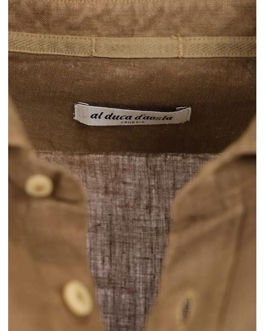 Al Duca D'aosta Natural Linen Shirt for men