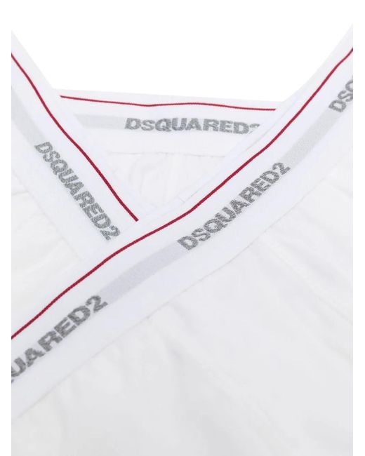 DSquared² White Logo Tape Boxers Set for men
