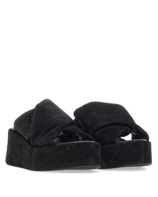 strategia shoes ベロア サンダル 70mm Black