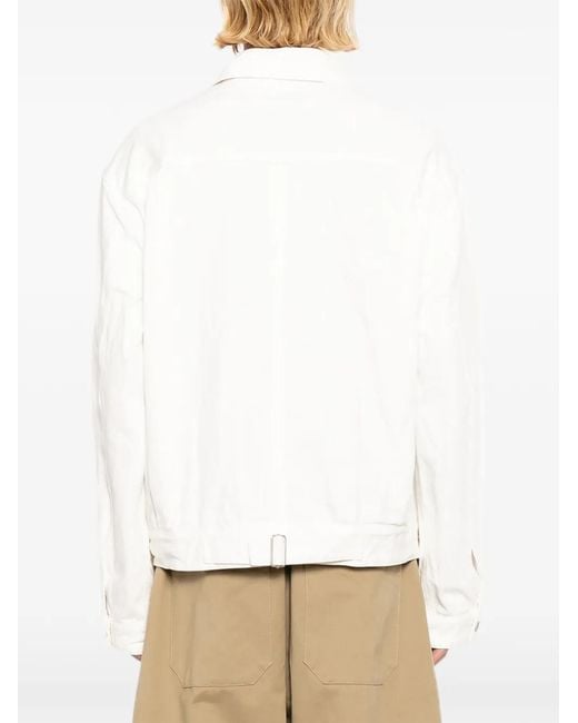 Studio Nicholson Button-Up Denim Jack in het White voor heren