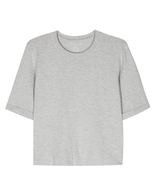 Majestic Filatures Gray Mélange-effect Jersey T-shirt