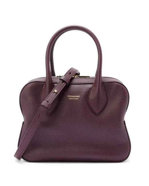 Ferragamo Purple Stella Tote Bag