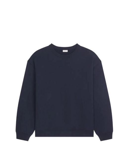 Dries Van Noten Blue Oversized Cotton Sweatshirt for men