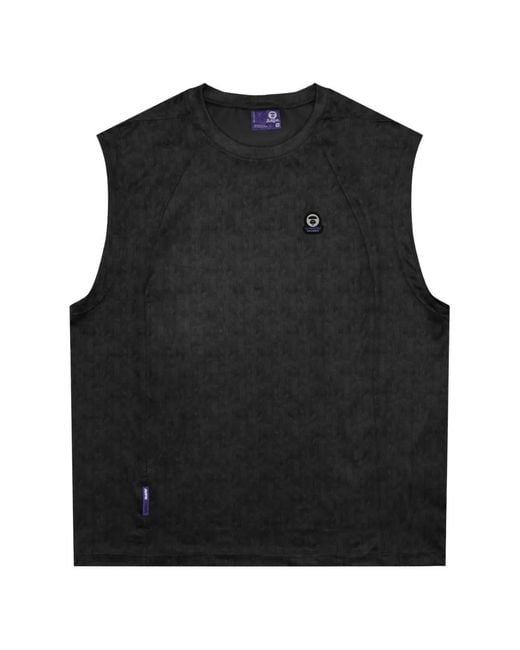 Aape By A Bathing Ape Black Tonal Stitching Vest for men