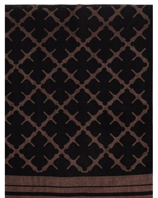By Malene Birger Black Cornelis Patterned Scarf