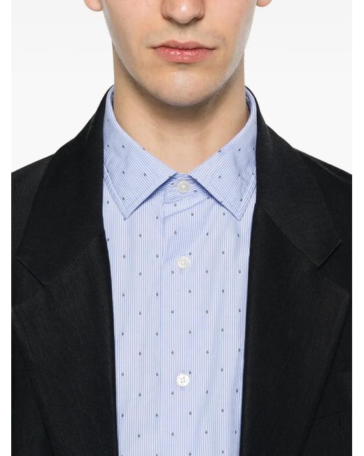 Gant Blue Chemise À Boutonnière Sur Le Devant for men