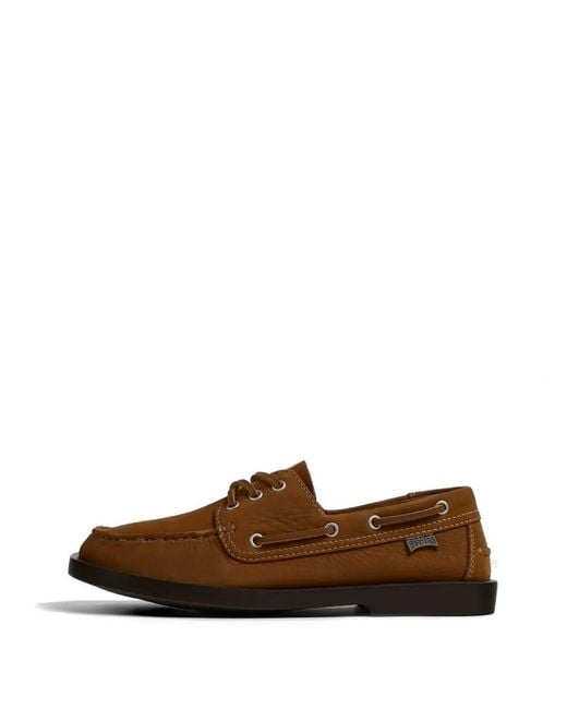 Camper Brown Don Laced Boat Shoes for men