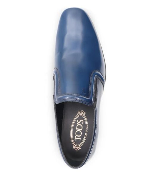 Tod's Blue Leather Loafers for men