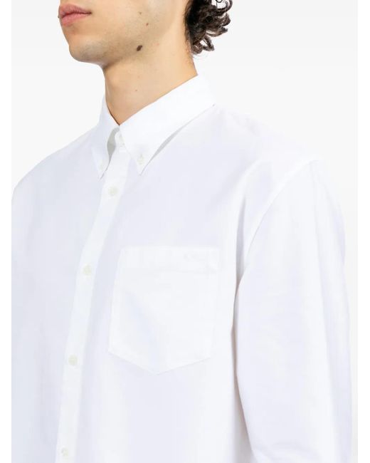 A.P.C. Button-Down Oervhemd Met Borstzak in het White voor heren