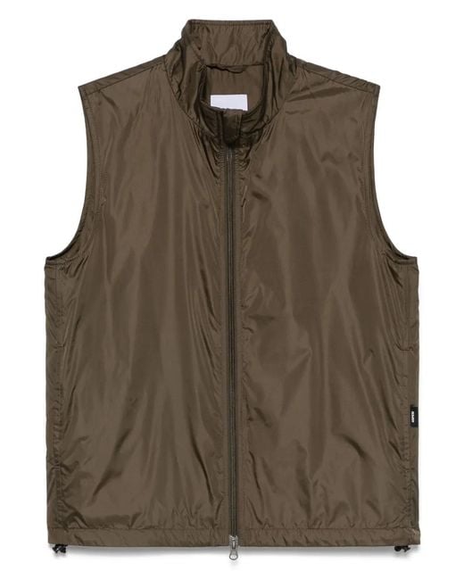 Aspesi Green Technical Zipped-Up Gilet for men