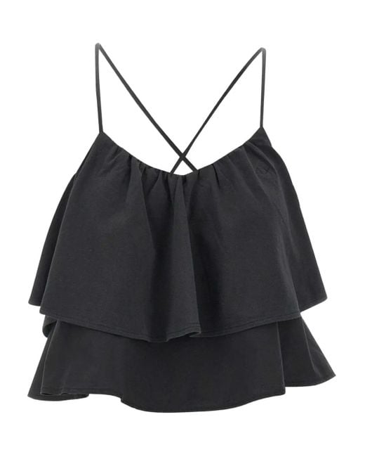 Sun 68 Black Cotton Top