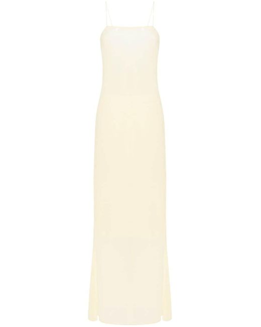 Jacquemus White La Robe Brezza Mousseline Slip Dress - Women's - Polyester