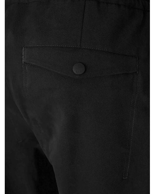 PT Torino Black Elasticated-Waistband Pocket Trousers for men