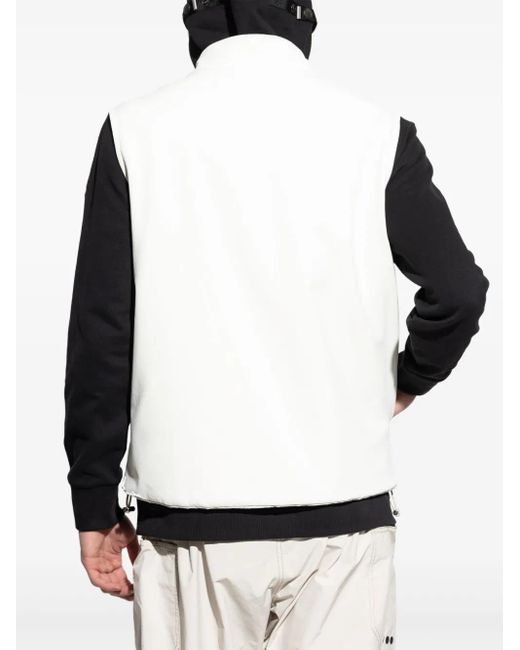 Moncler White Reversible Padded Gilet for men