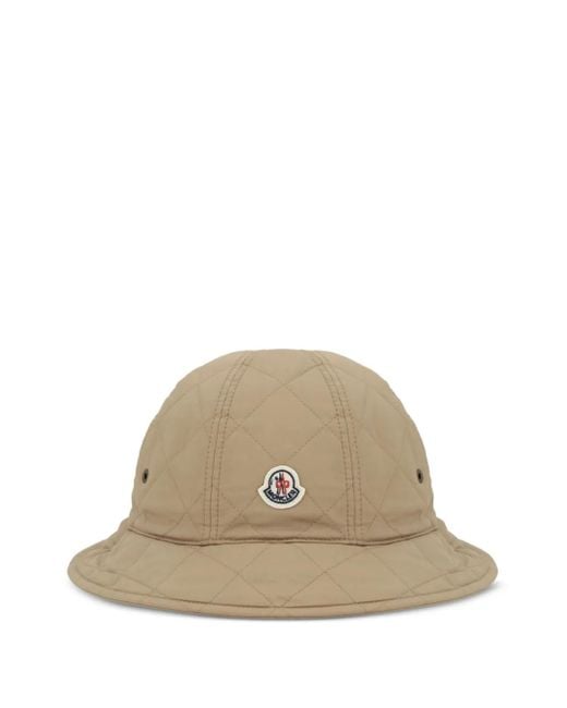 Sombrero de pescador con parche del logo Moncler de color Natural