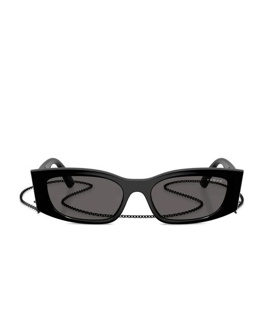 Vogue Eyewear Black Chain-Detail Sunglasses