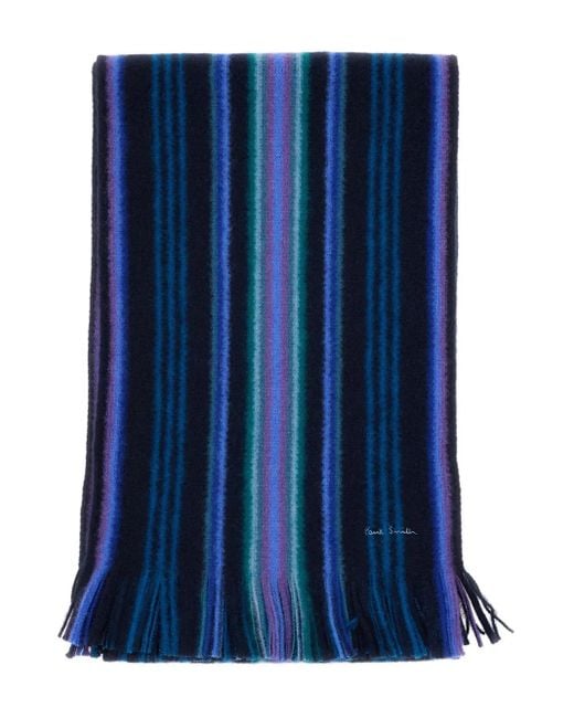 Écharpe À Rayures Signature Paul Smith pour homme en coloris Blue
