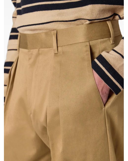 Paul Smith Natural Double-Pleat Trousers for men