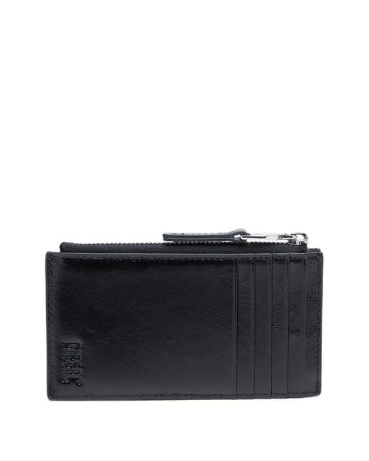 DIESEL Black Card Holder Iii Zip Card-Case