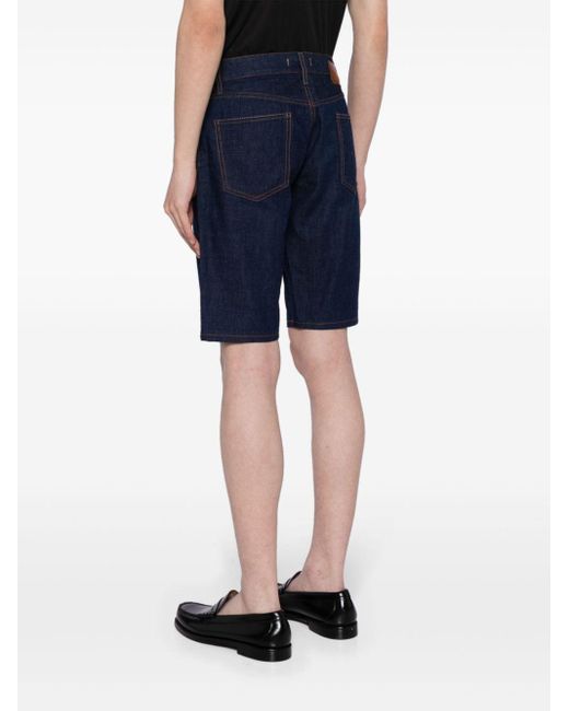 Dolce & Gabbana Blue Low-rise Denim Shorts for men