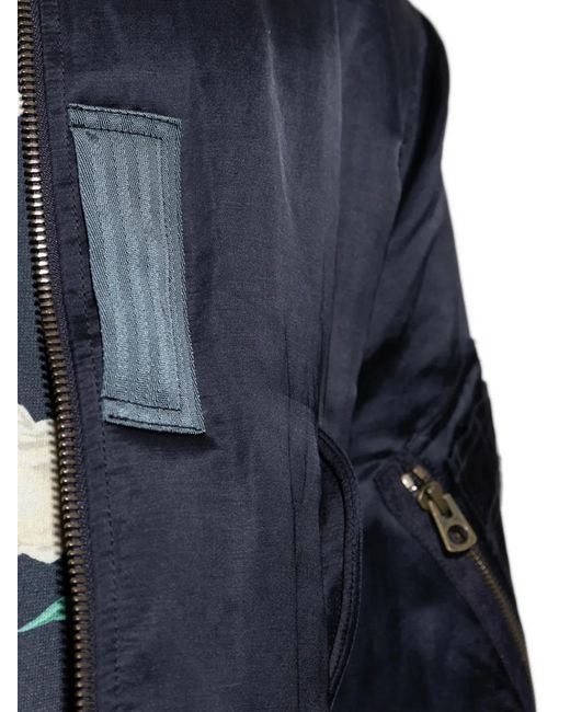 KENZO Blue Jungle Poem Zip Jacket for men