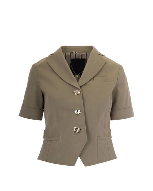 Liu Jo Gray Gabardine Jacket
