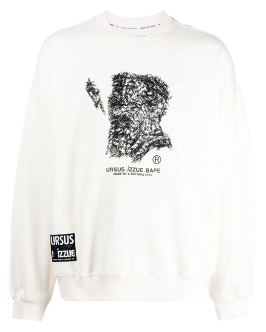 Izzue Sweatshirt mit Logo-Patch in White für Herren
