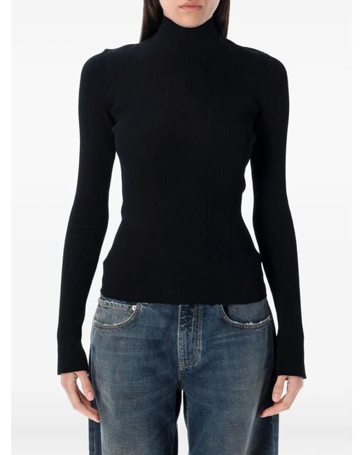 Balenciaga Black Ribbed Jumper