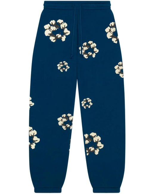 DENIM TEARS Blue Cactus Tears Wreath Track Pants for men